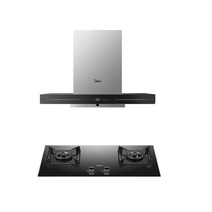 【烟灶套装】23mm³吸力 变频巡航 匀火双喷灶 5.0KW TV701+JZY-Q330