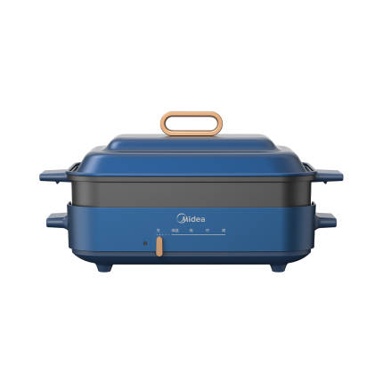 多功能鍋電火鍋煎烤機料理鍋 不粘材質 防燙手柄防溢湯MC-DY3020P201藍色款
