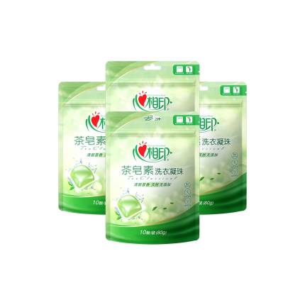 心相印茶皂素洗衣凝珠40颗,10颗*4 洗衣液