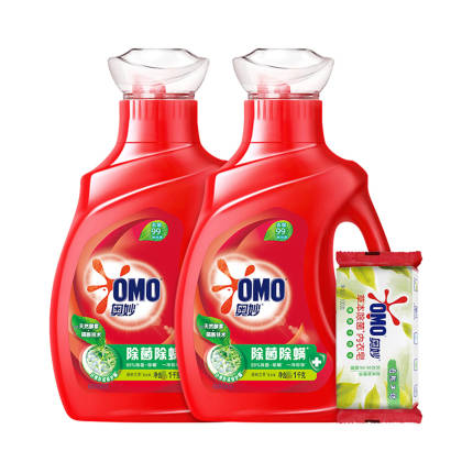 洗衣液 奥妙除菌除螨洗衣液1kg*2+内衣皂100g