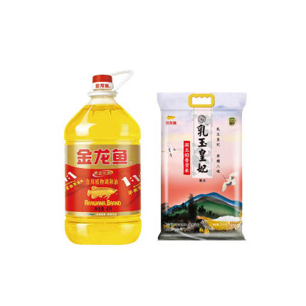 买一得二金龙鱼黄金比例食用植物调和油4L送乳玉皇妃凝玉稻香贡米2.5kg 食用油 厨房用品