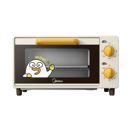 美的 小刘鸭萌趣款 电烤箱上下双热管 70-230℃调温 双旋钮操作 PT1032