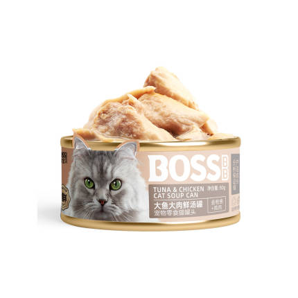 BOSS BB混合装鲜汤罐大鱼大肉3+大鱼大虾3 宠物生活 宠物食品 猫粮