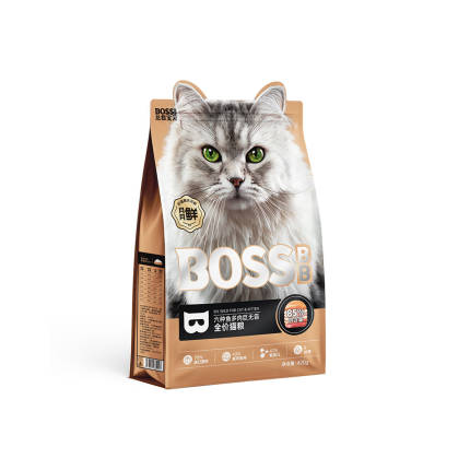 BOSS BB六种鱼多肉巨无霸全价猫粮420克 宠物生活 宠物食品 猫粮