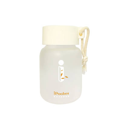 iPocket爱泡可冷萃杯 小“i”杯 小巧美观 便捷手提 密封防漏 小雏菊高硼玻璃杯350ml