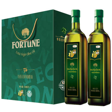 中糧福臨門特級初榨橄欖油禮盒500ml*2瓶
