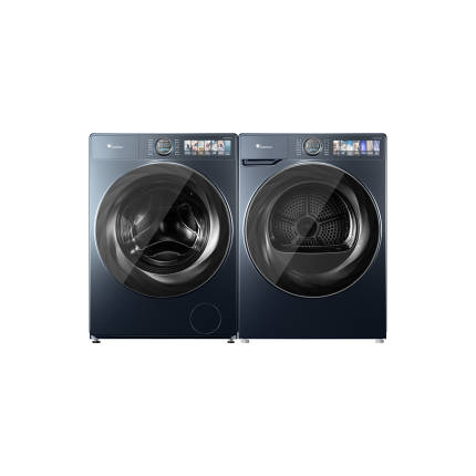 【洗烘套装】小天鹅洗衣机热泵烘干机干衣组合TG100MS9ILZ+TH100-H9WZ