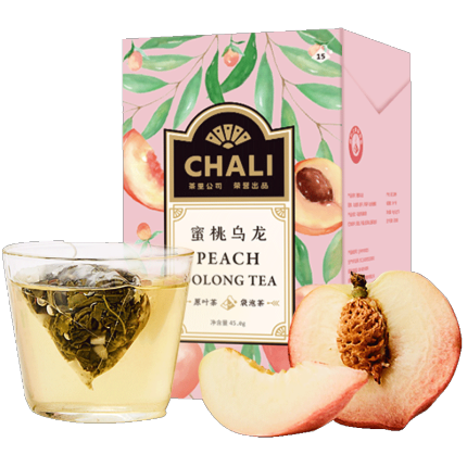 茶里 ChaLi 茶叶 蜜桃乌龙袋泡茶水果茶果粒茶白桃乌龙茶包冷泡茶15包