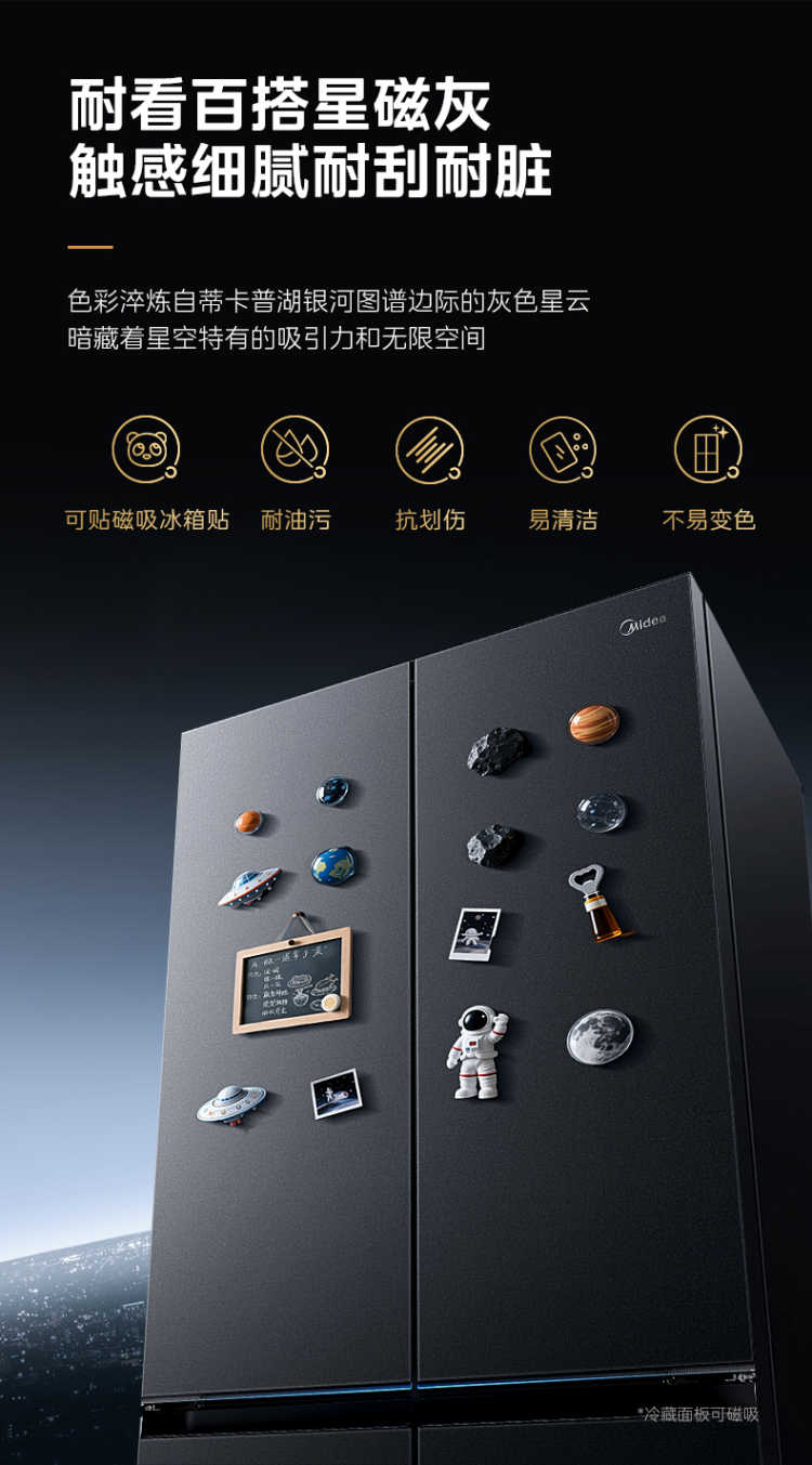 美的冰箱十字门BCD-601WUSIGPZM