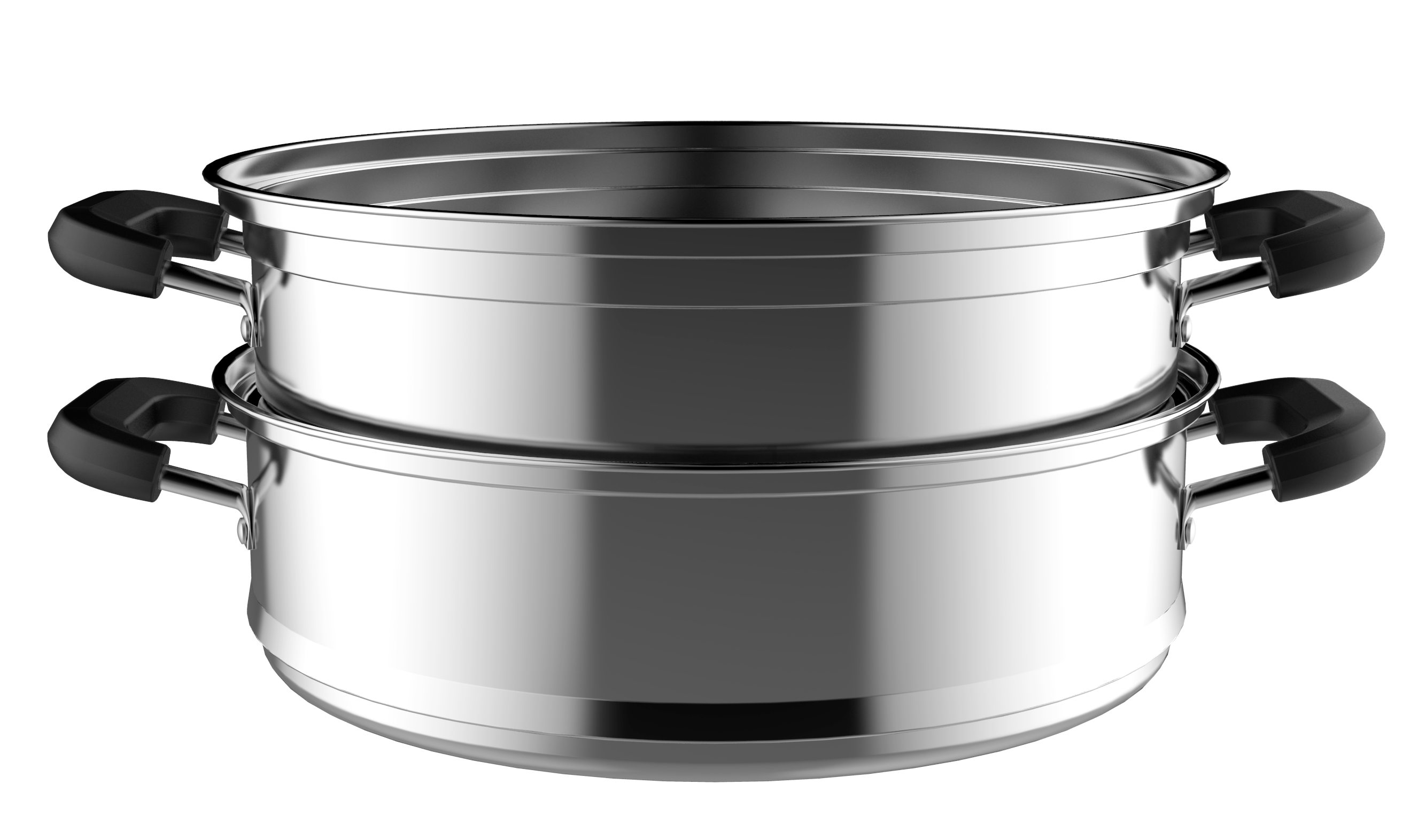 大蒸锅 食品级接触材质 可视玻璃盖 多功能两层  T1 