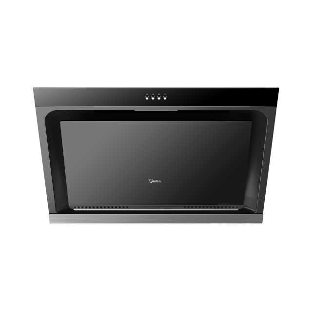 美的油烟机CXW-200-J30侧吸型 黑晶镜面 立体环吸 下置吸烟口 
