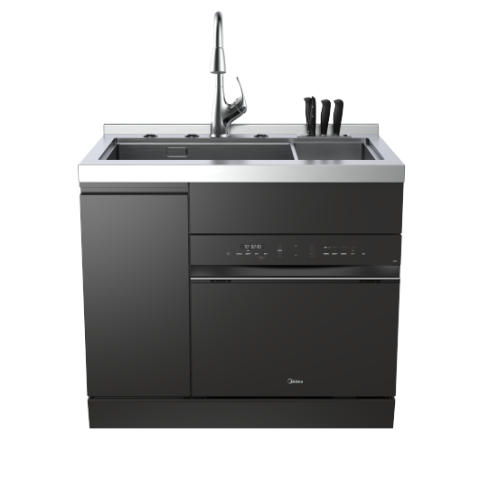 集成水槽洗碗机 水槽一体嵌入式 家用10套洗碗机 58L大容量水槽 智能洗消烘存一体XQ02