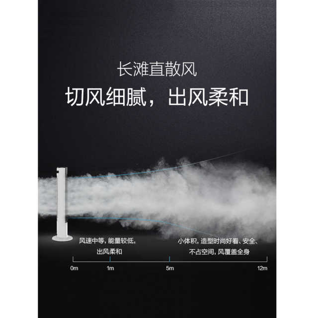 塔扇 内旋送风 机械式按钮 可拆卸后网 无遥控ZAC10B