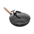 炊具 轻烟少油 原木手柄 麦饭石色涂层 燃磁通用 MP-CL30T1