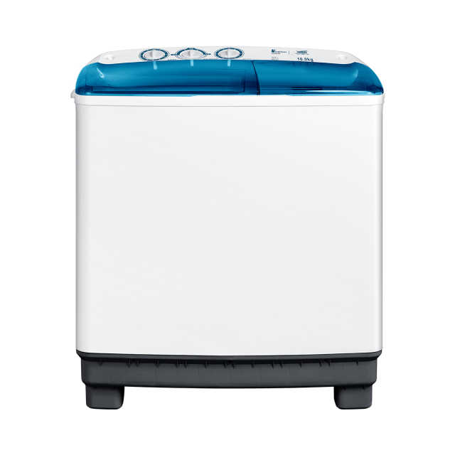 TP100VS908 双桶洗衣机 极地白 门盖三星透明蓝 220V,1Ph 50Hz