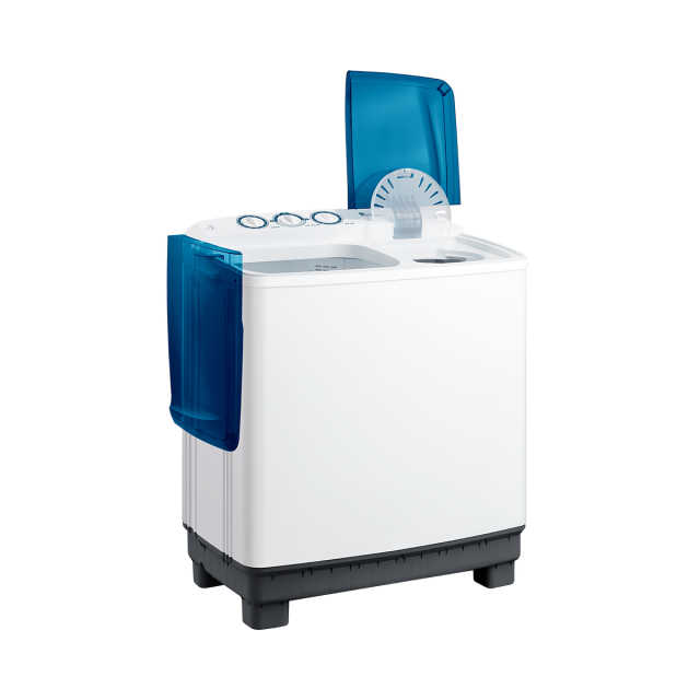 TP100VS908 双桶洗衣机 极地白 门盖三星透明蓝 　 220V,1Ph 50Hz