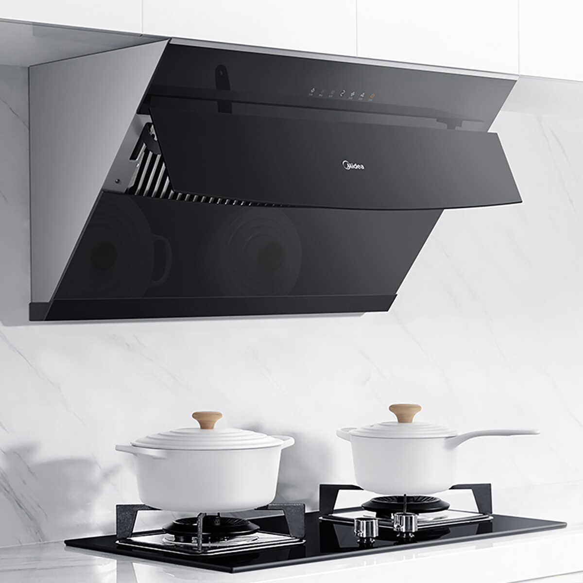 【高端自清洗】烟灶套装 20m³大吸力 高压直喷自清洗 4.5KW爆炒猛火J57+JZY-Q39