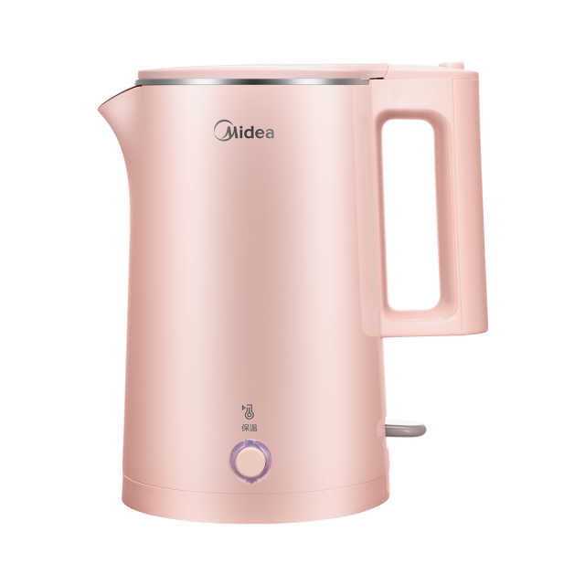 【一键保温】电水壶 1.5L大容量 暖粉外观 双层防烫 品质温控器 MK-SH15E516