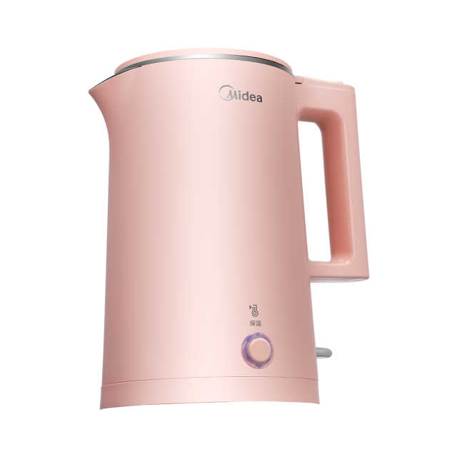 【一键保温】电水壶 1.5L大容量 暖粉外观 双层防烫 品质温控器 MK-SH15E516