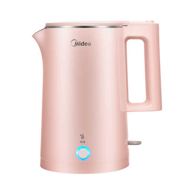 【一键保温】电水壶 1.5L大容量 暖粉外观 双层防烫 品质温控器 MK-SH15E516