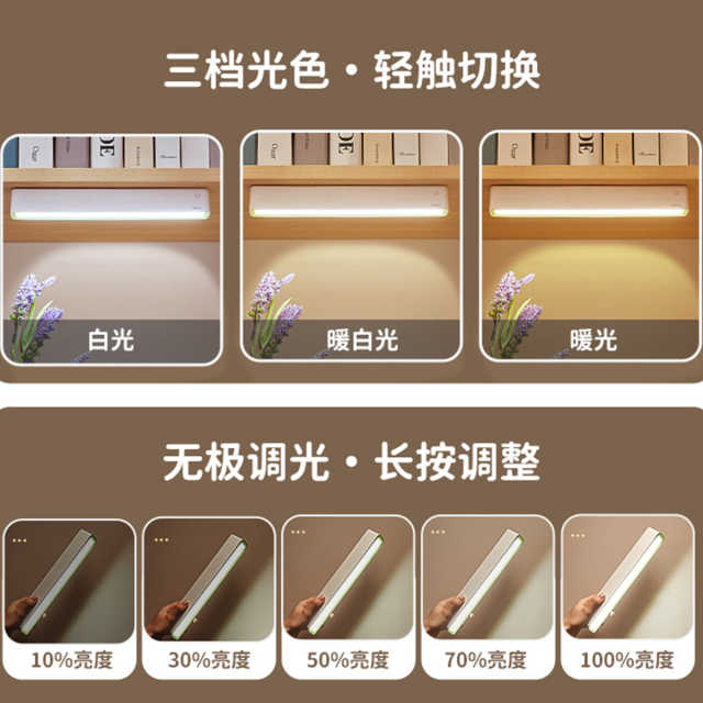 【宿舍神灯】台灯 酷毙灯 充插两用 防眩光 无极调光 多场景适用 MTD4-M/K-10