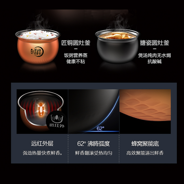 【热销款 配1个勺子】电压力锅4.8L 一键排气 智能24h预约 MY-YL50Easy202 