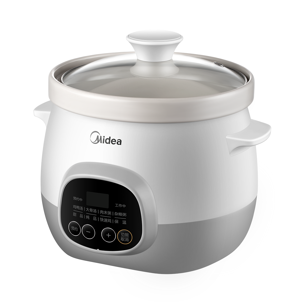 美的 电炖锅 MD-DG30E201 3L容量 可预约保温 白瓷内胆