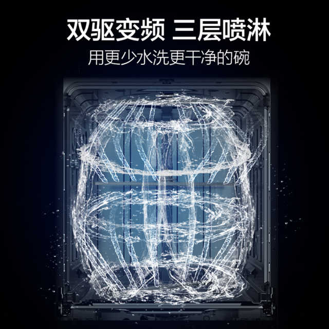 【会员年度好物】美的 洗碗机 13/15套 双变频洗烘 热风烘干 RX600