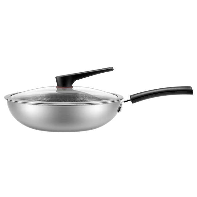 炒锅 MP-CJ32Wok503 冰川银 产品货号CJ32Wok503D 材质不锈钢
