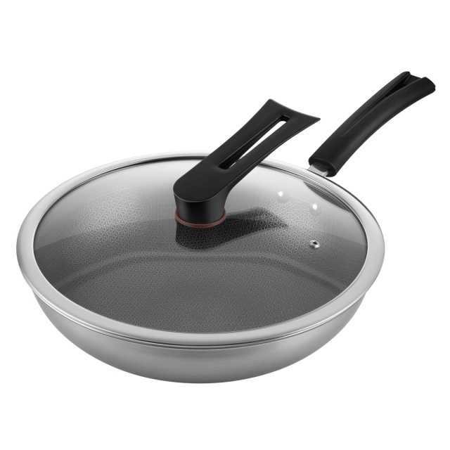 炒锅 MP-CJ32Wok503 冰川银 产品货号CJ32Wok503D 材质不锈钢