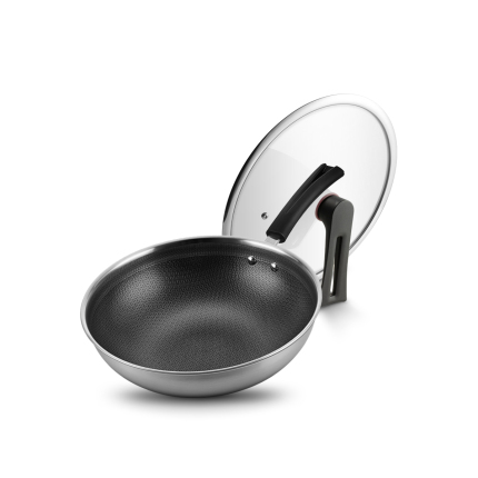 炒锅 MP-CJ32Wok503 冰川银 产品货号CJ32Wok503D 材质不锈钢