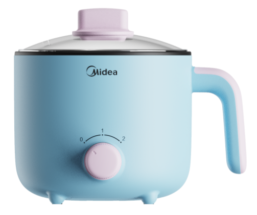 电煮锅 1.2L容量 两档火力 不沾锅底 带涂层煮锅 防干烧保护 MC-XZ16X3-103