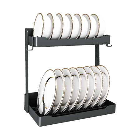 【MK厨房专业收纳】墙面折叠碗碟架 可免钉两种安装 强力承重 MKBW400TA