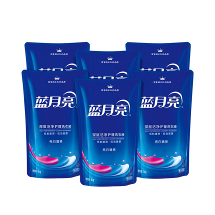 蓝月亮 薰衣草亮白增艳洗衣液1kg×6袋 洗衣耗材