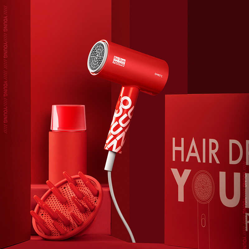 须眉电吹风青春优享版（红底白字）
