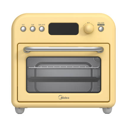 【会员新品】美的mini智能空气炸烤箱 15L家用专业烘焙 PT1520W 日光黄