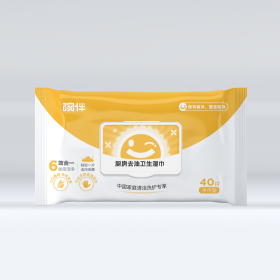 碗伴 厨房去油卫生湿巾 温和不刺激 除菌去油污 40片/件