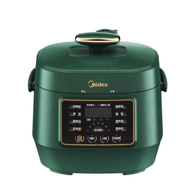 美的 电压力锅 MY-S340 森墨绿 合金单胆 方煲2.5L