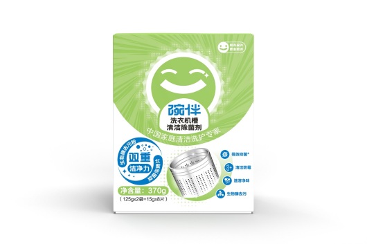 碗伴 洗衣机槽清洁剂 快速溶解 双重洁净 生物酶去污 除菌率99.99% 370g