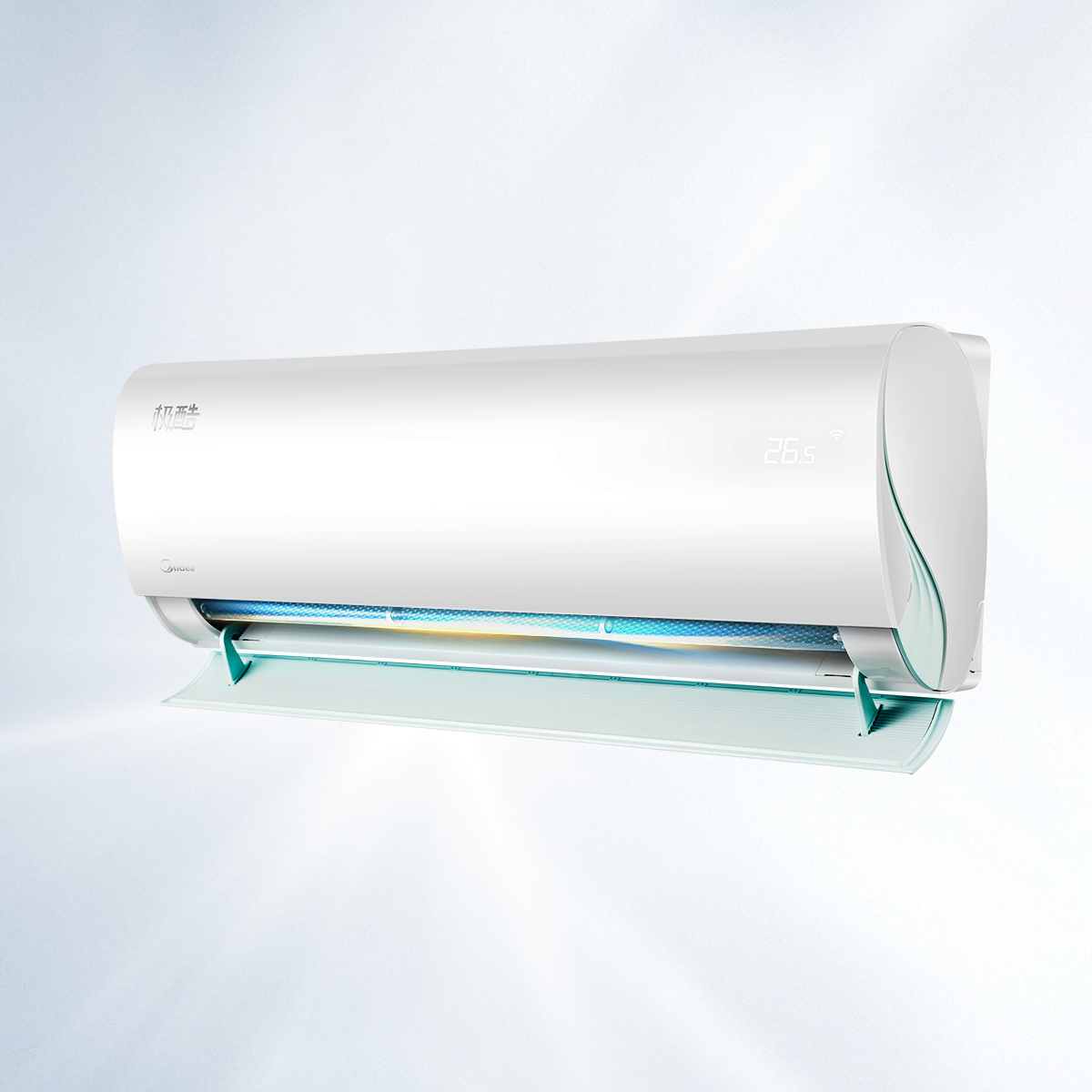 美的极酷新一级能效极 大1匹智能家电变频冷暖 空调挂机kfr-26gw/n8v