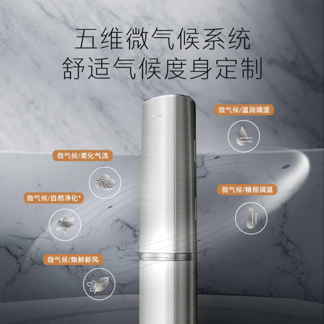 KFR-72LW/CA1T-5(1) 柜机套机 钛白金 COLMO