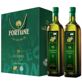 中粮福临门特级初榨橄榄油礼盒500ml*2瓶
