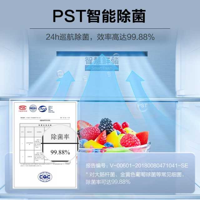 【微晶系列】对开门大容量冰箱 一级变频 净味除菌 智能控湿BCD-609WKGPZM(E) 炭灰