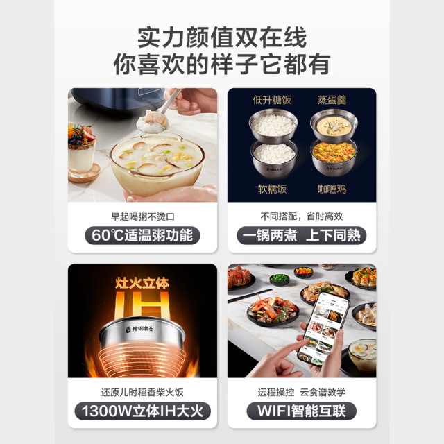 IH全智能电饭煲 RoHS MB-HS407 产品货号FBHS407 1300W GB