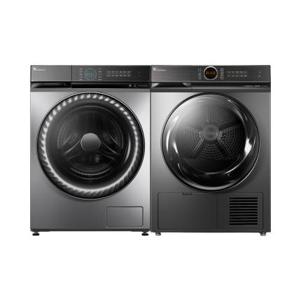 【洗烘套装】小天鹅洗衣机热泵烘干机干衣组合TG100VT808WMUADY+TH100-H36WT
