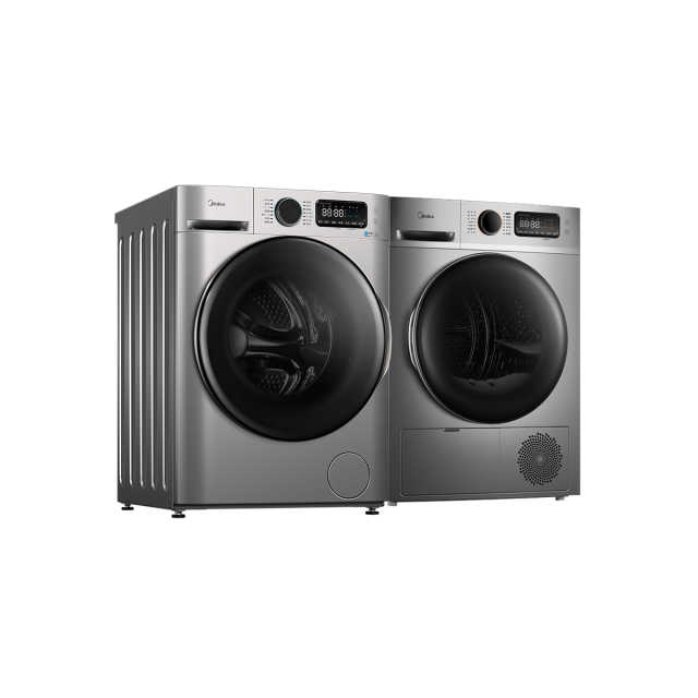 【洗烘套装】美的洗衣机热泵烘干机干衣组合MG100VT707WDY+MH100VTH707WY