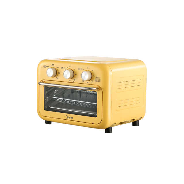 美的空气炸烤箱一体机小型家用 烘培炉空气炸锅电烤箱合一 PT1210 日光黄