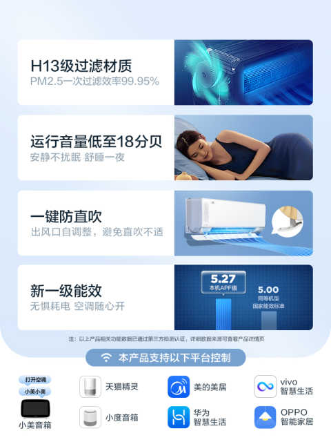美的空调KFR-35GW/N8MKA1 分体套机 极地白 美的【爆款推荐】