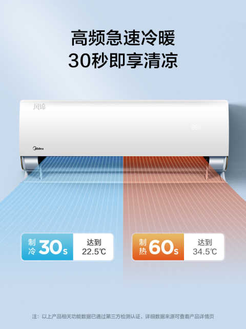 美的风锦新一级能效大1匹  智能冷暖空调挂机 KFR-26GW/N8ZHB1