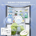 美的十字门冰箱465升一级双变频风冷无霜大容量家用智能电冰箱 BCD-465WTPZM(E)
